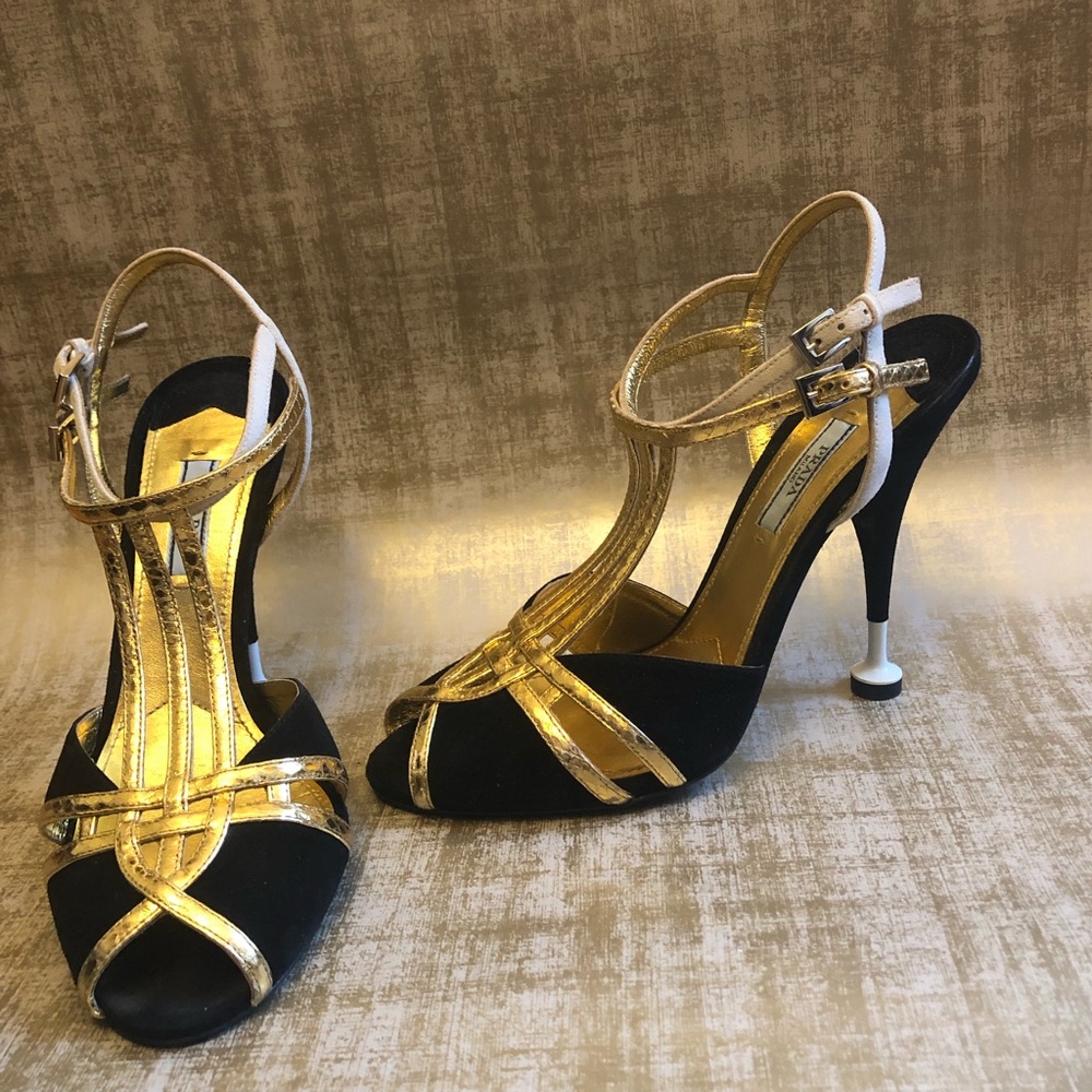 PRADA peep toe heels.